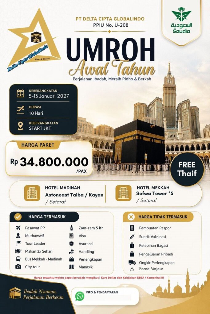 Paket Umroh Awal Tahun 2027